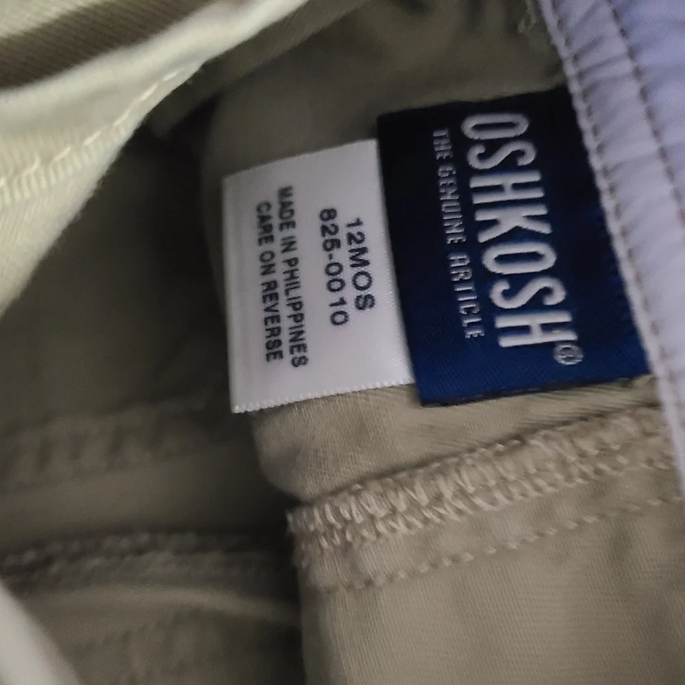 Vintage Y2K Overalls‎ baby nwot OSHKOSH TAN OVERALLS BABY 12 months